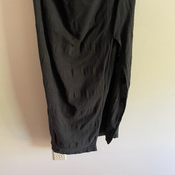 Free People Sz L Cotton Linen Beach Open Back Cutout The Simple Life Maxi Dress - Picture 3 of 14